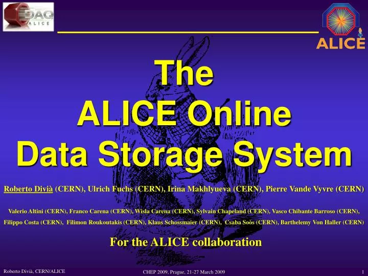 the alice online data storage system