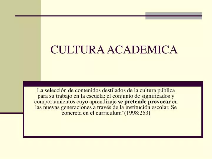 cultura academica