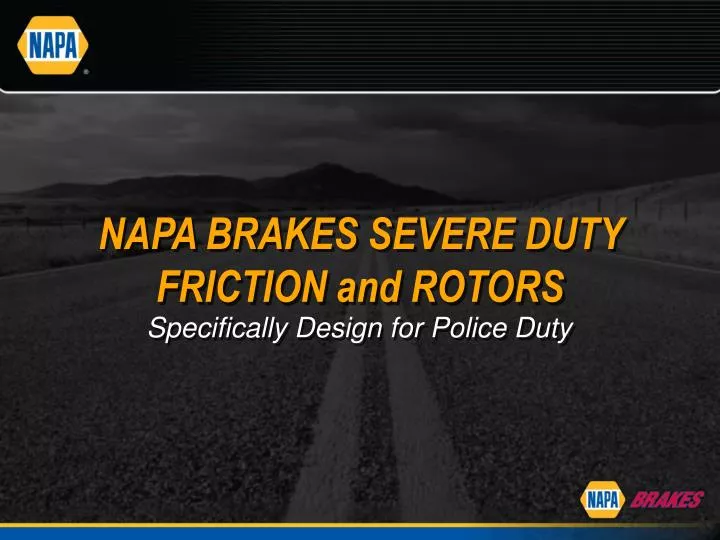 napa brakes severe duty friction and rotors
