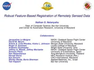 Robust Feature-Based Registration of Remotely Sensed Data