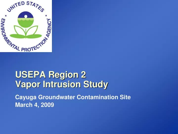 usepa region 2 vapor intrusion study
