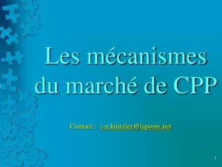 les m canismes du march de cpp