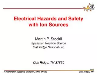 Electrical Hazards and Safety with Ion Sources