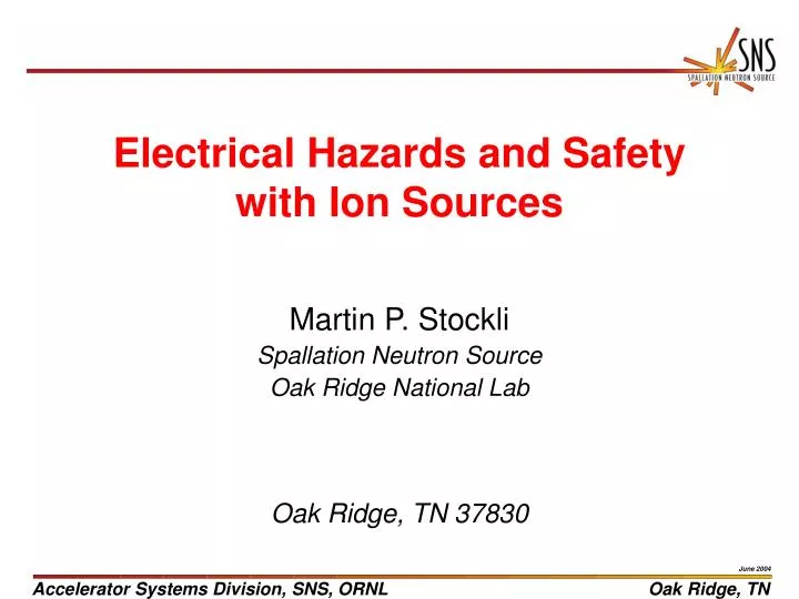electrical hazards and safety with ion sources