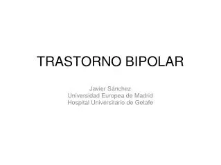 trastorno bipolar