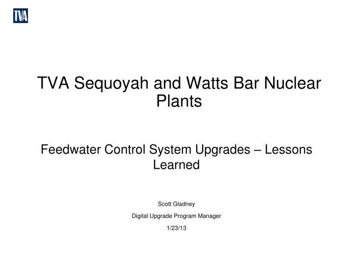 tva sequoyah and watts bar nuclear plants