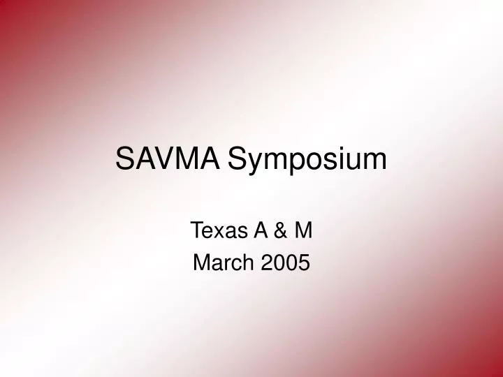 savma symposium