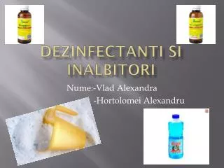 DEZINFECTANTI SI INALBITORI