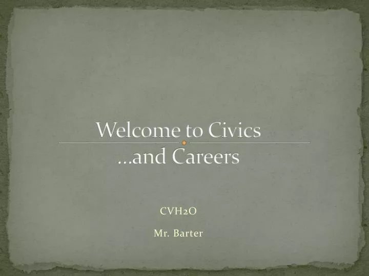 welcome to civics and careers