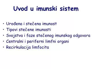 uvod u imunski sistem