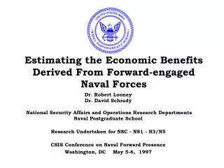 Estimating the Economic Benefits Derived From Forward-engaged Naval Forces