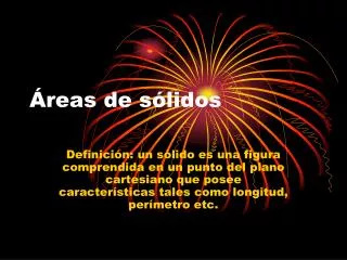 reas de s lidos