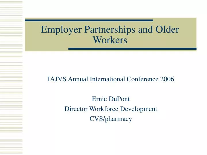 employer partnerships and older workers