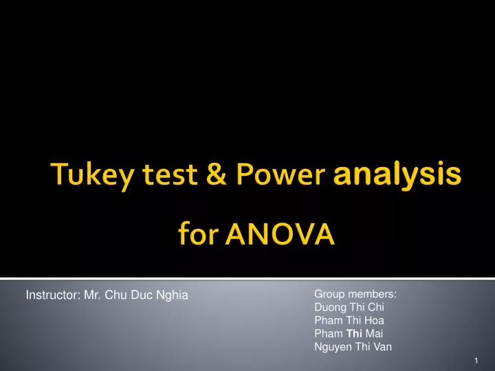 tukey test power analysis for anova