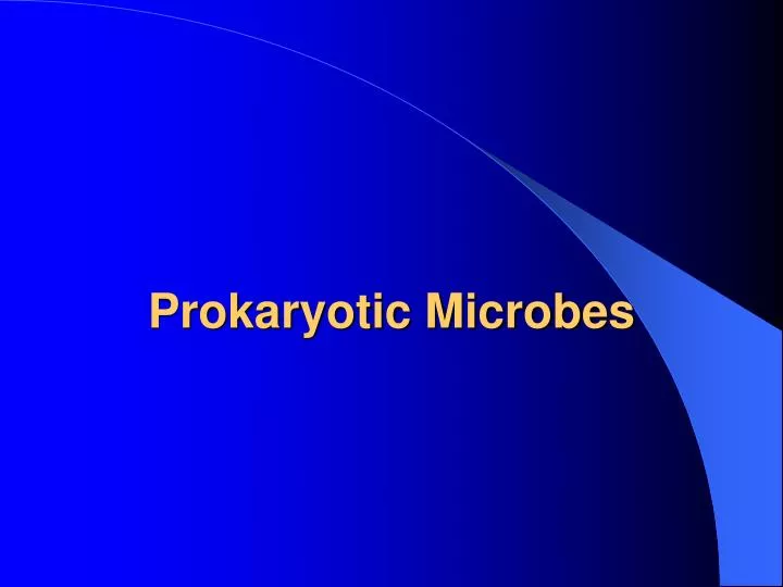 prokaryotic microbes