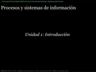 procesos y sistemas de informaci n