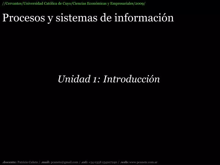 procesos y sistemas de informaci n