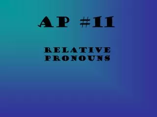 AP #11