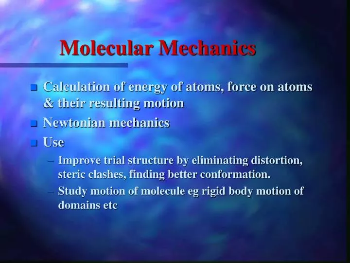 molecular mechanics