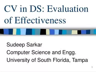 CV in DS: Evaluation of Effectiveness