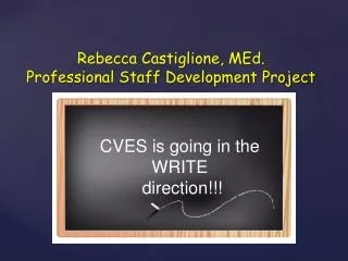 Rebecca Castiglione, MEd. Professional Staff Development Project