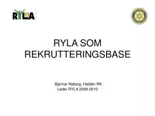 ryla som rekrutteringsbase