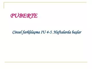 puberte