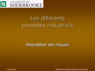 les diff rents proc d s industriels