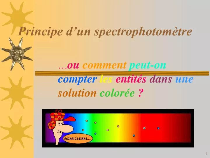 principe d un spectrophotom tre