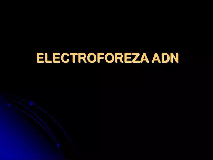 electroforeza adn