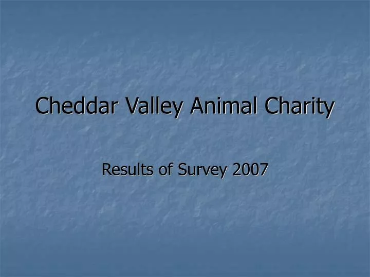 cheddar valley animal charity