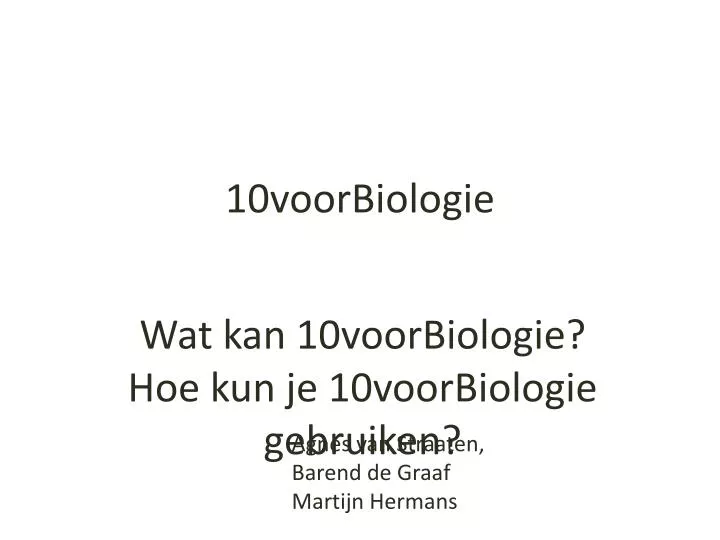 10voorbiologie