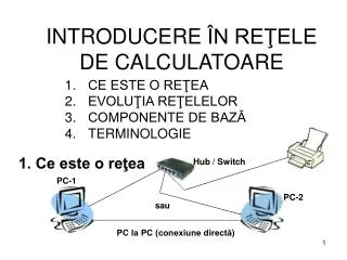 introducere n re ele de calculatoare