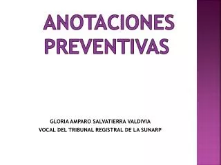 anotaciones preventivas