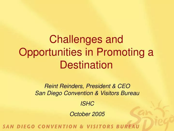 challenges and opportunities in promoting a destination