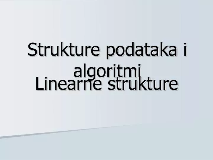 strukture podataka i algoritmi
