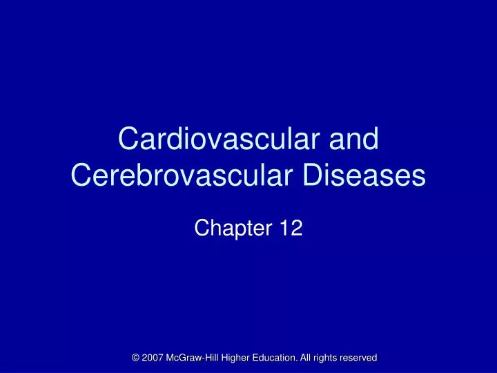 cardiovascular and cerebrovascular diseases