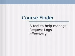 Course Finder