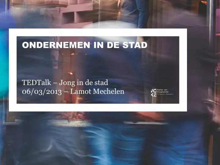 ondernemen in de stad