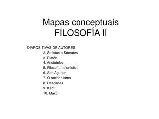 mapas conceptuais filosof a ii