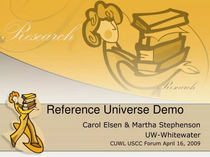 reference universe demo