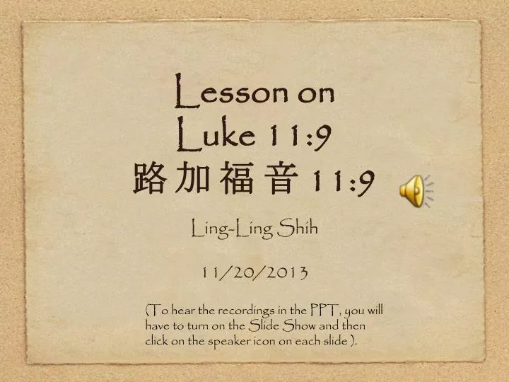 lesson on luke 11 9 11 9