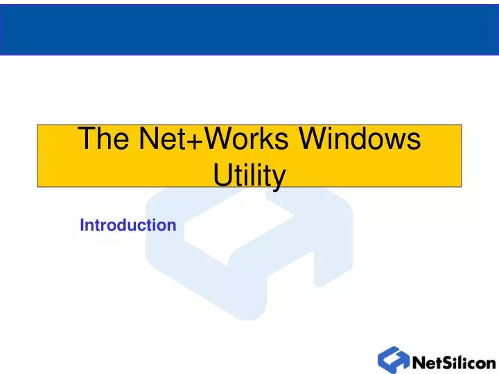 the net works windows utility