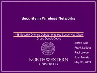Security in Wireless Networks