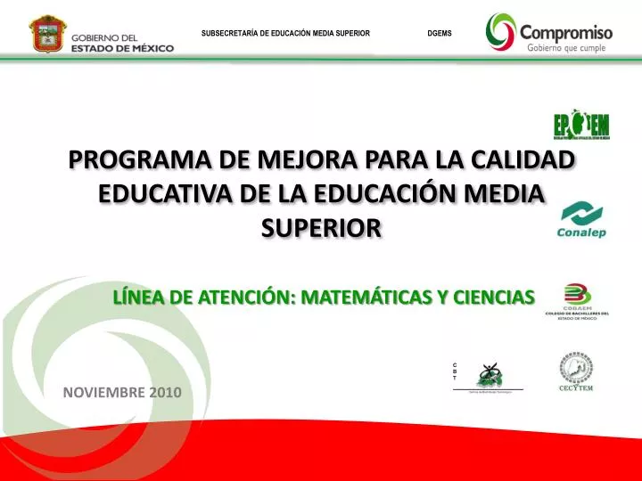 programa de mejora para la calidad educativa de la educaci n media superior
