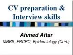 CV preparation &amp; Interview skills - slide 1
