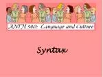 Syntax - slide 1