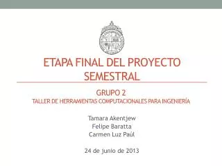 etapa final del proyecto semestral