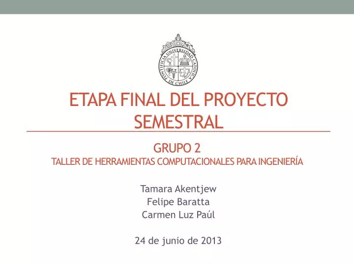 etapa final del proyecto semestral