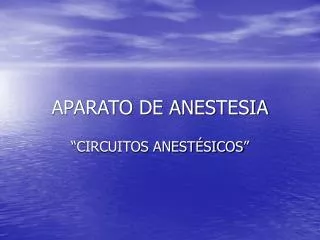 aparato de anestesia